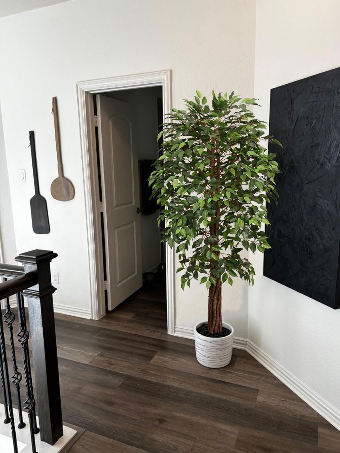 Feet Faux Plant Fake Silk Trees / Ficus Tree / 6ft / 6 Inch