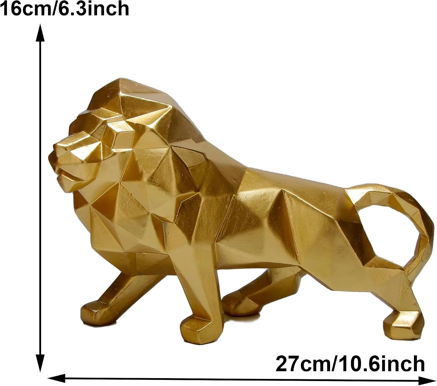 Resin Lion Figurines / Golden