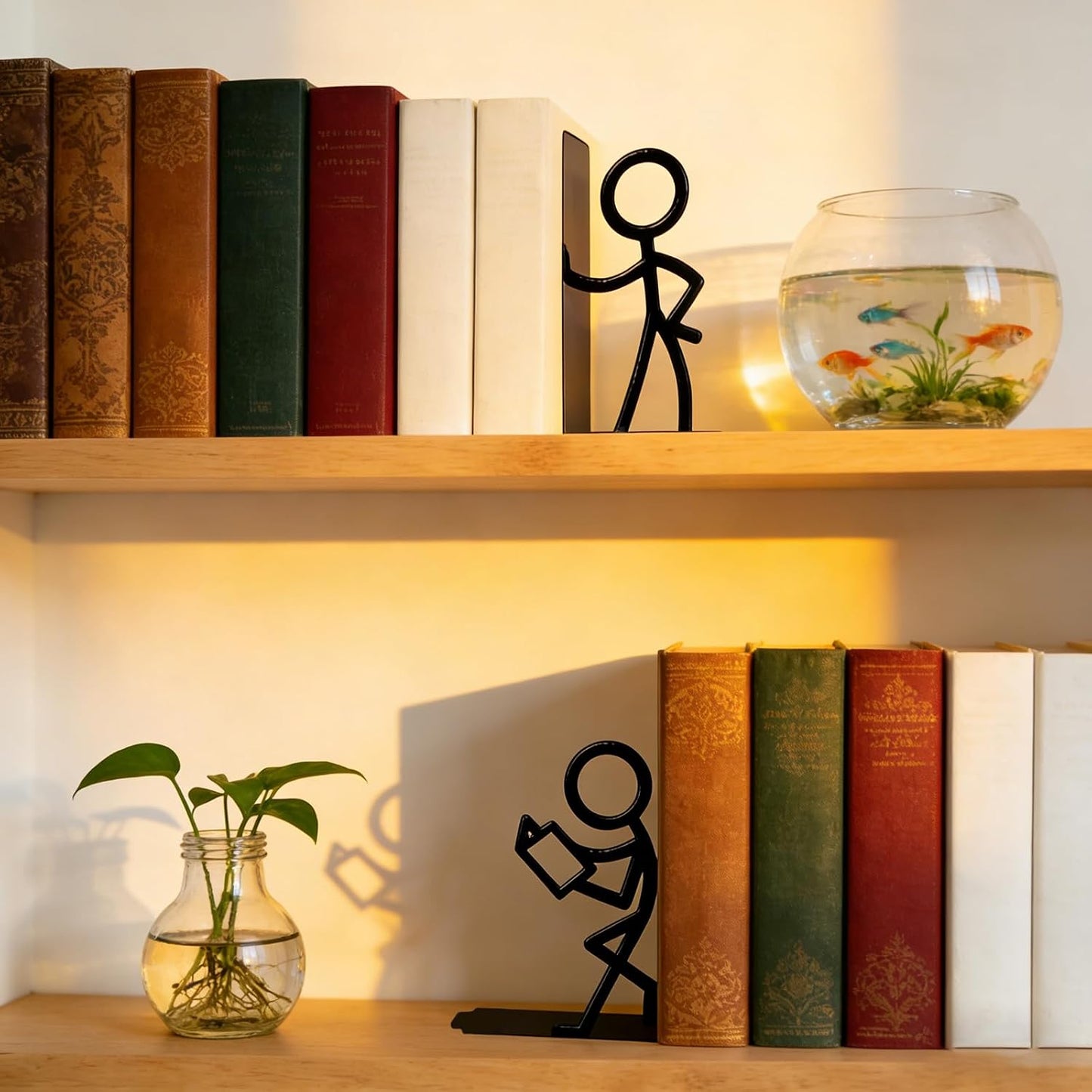 Metal Bookends People Book-end