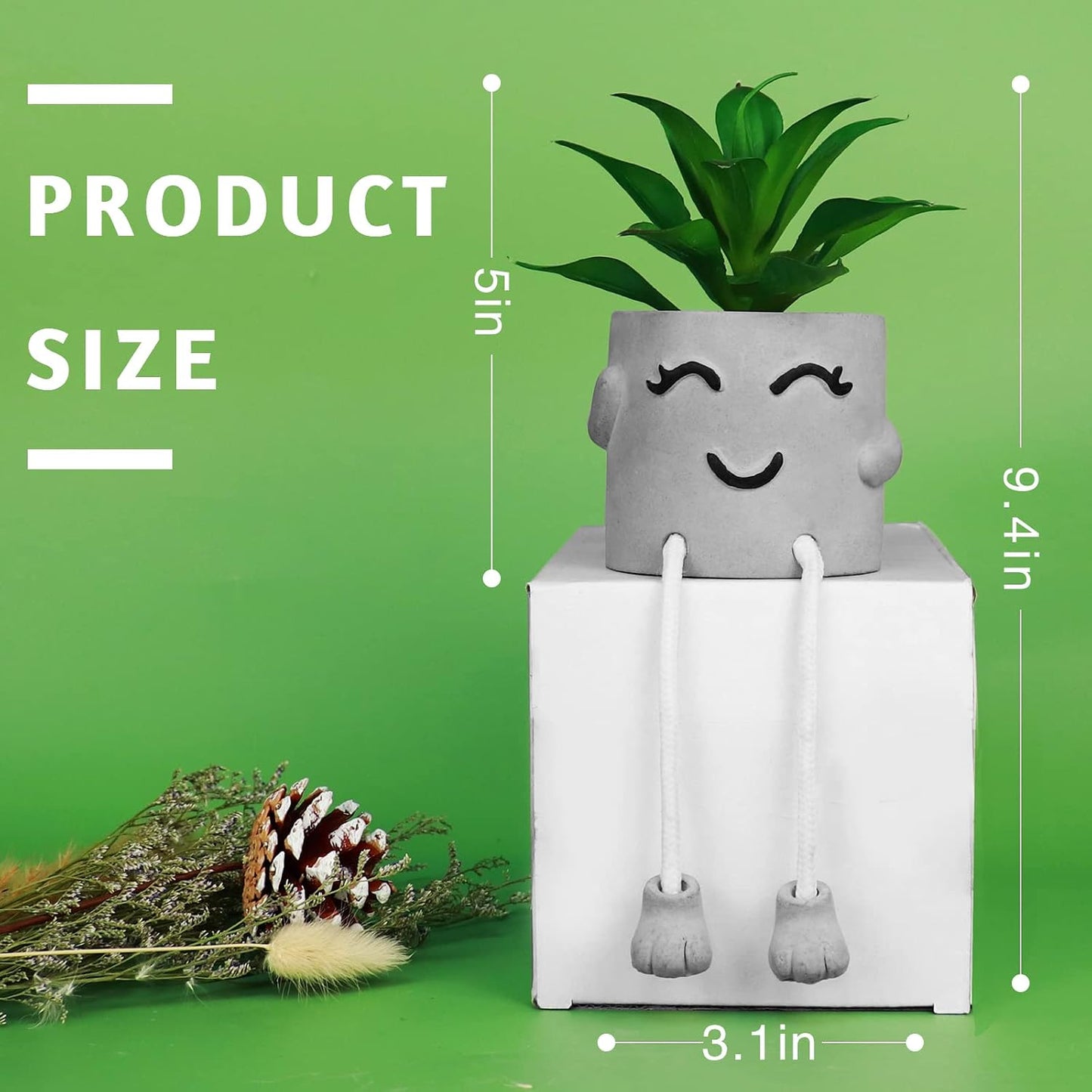 Bathroom Mini Plants Decor / Set/smile