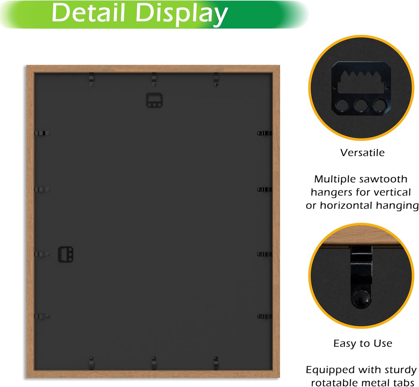 FrameWorks 16" x 20" Original Golden Oak Wooden Shadow Box Frame – Soft Felt Back, Tempered Glass, and Included Elegant