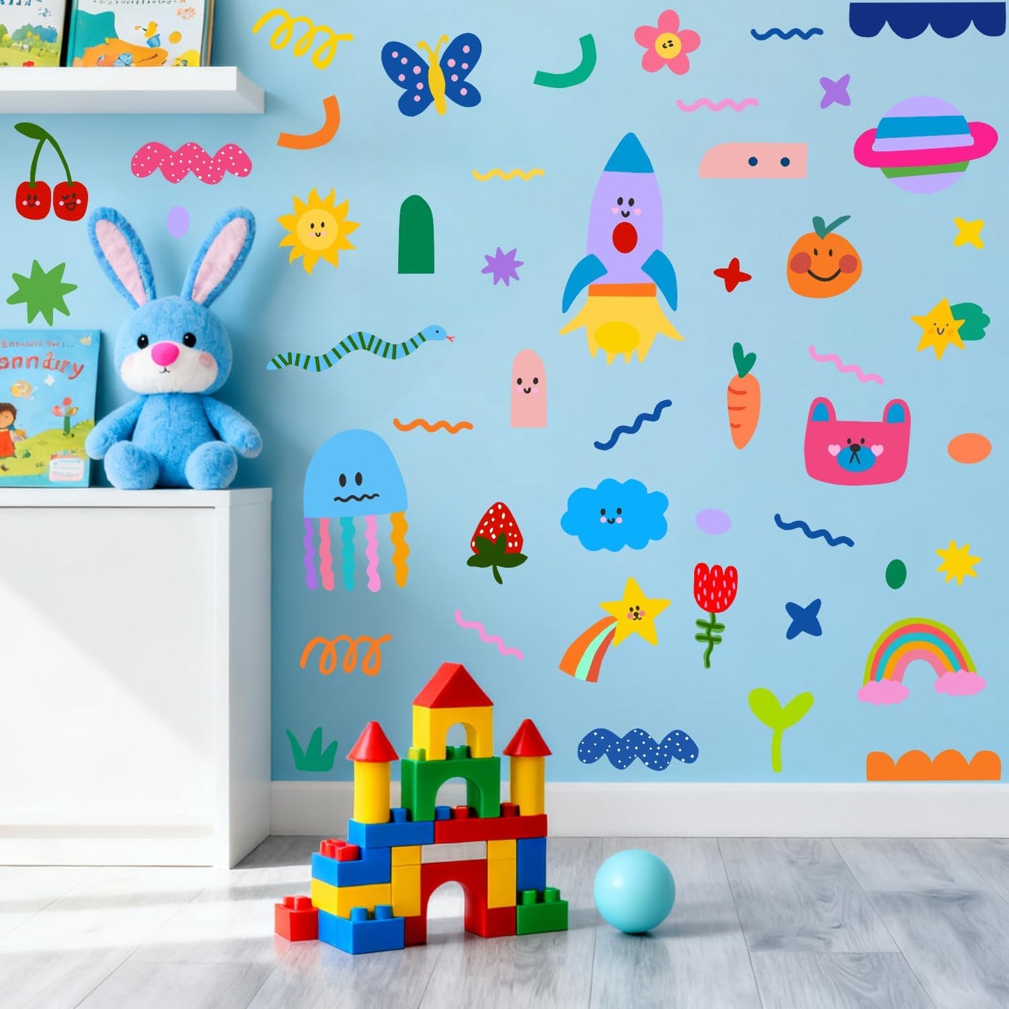 Colorful Abstract Wall Decals / Shape