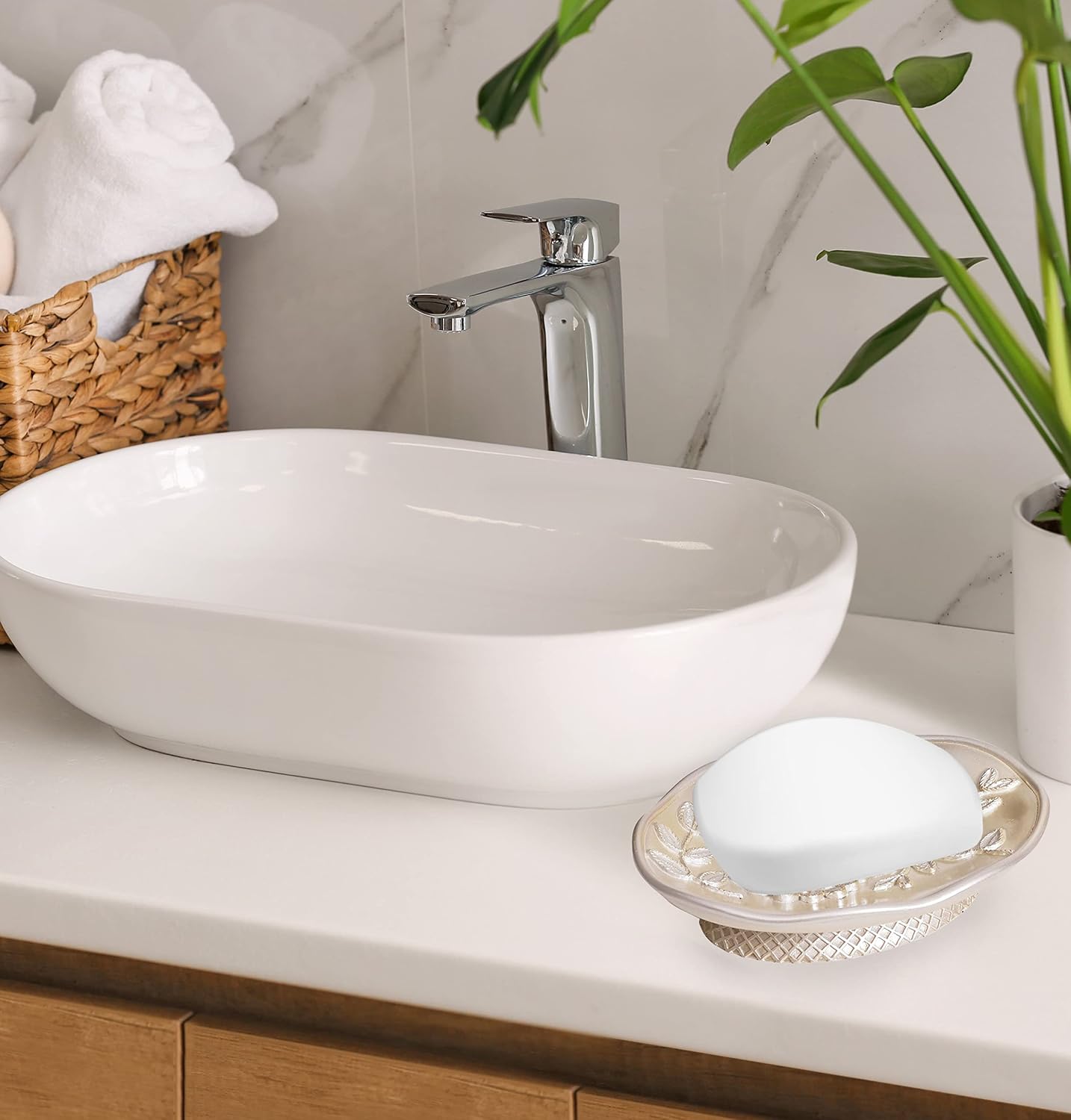 Rose Vine / Beige-taupe / SOAP DISH