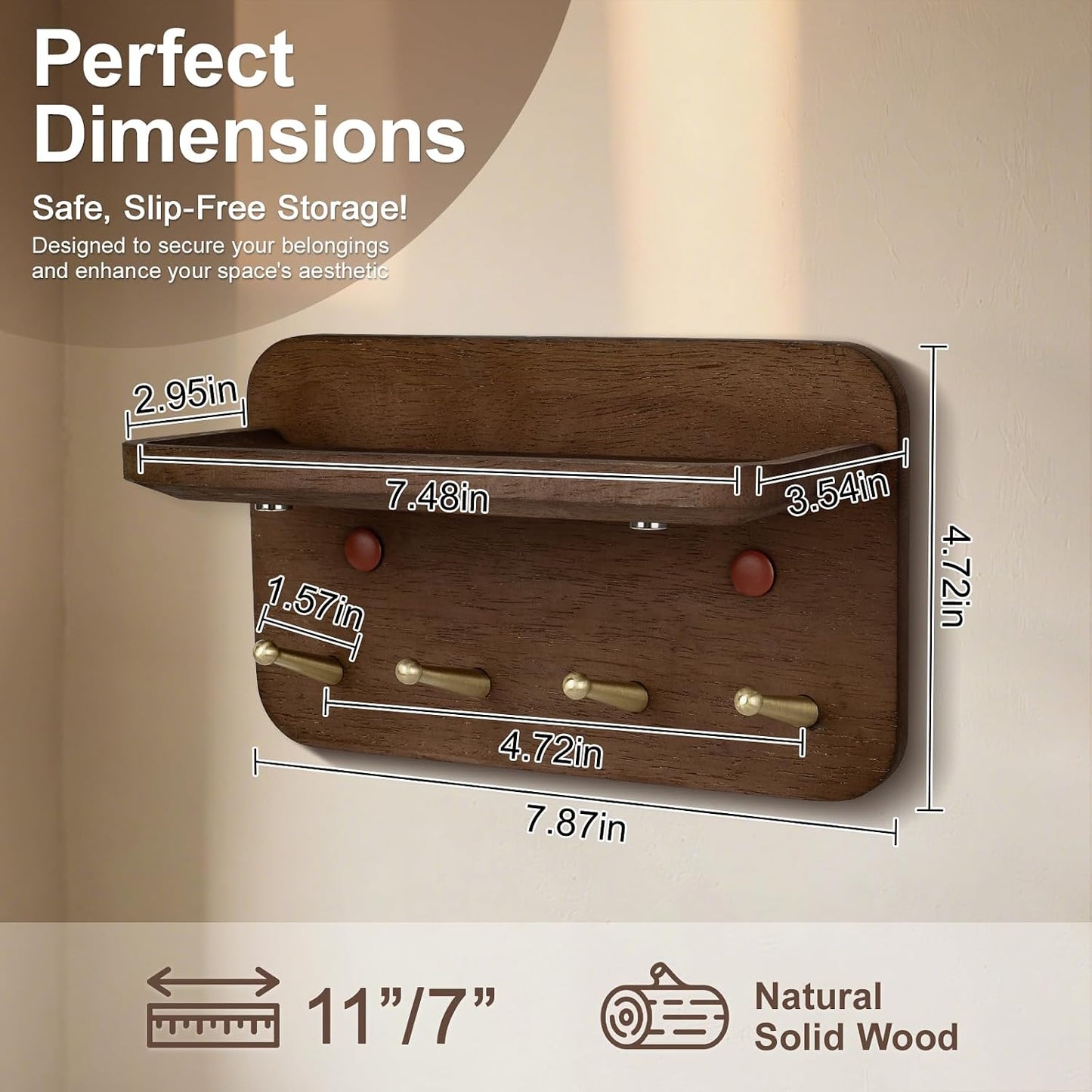 Solid Wood Key Holder