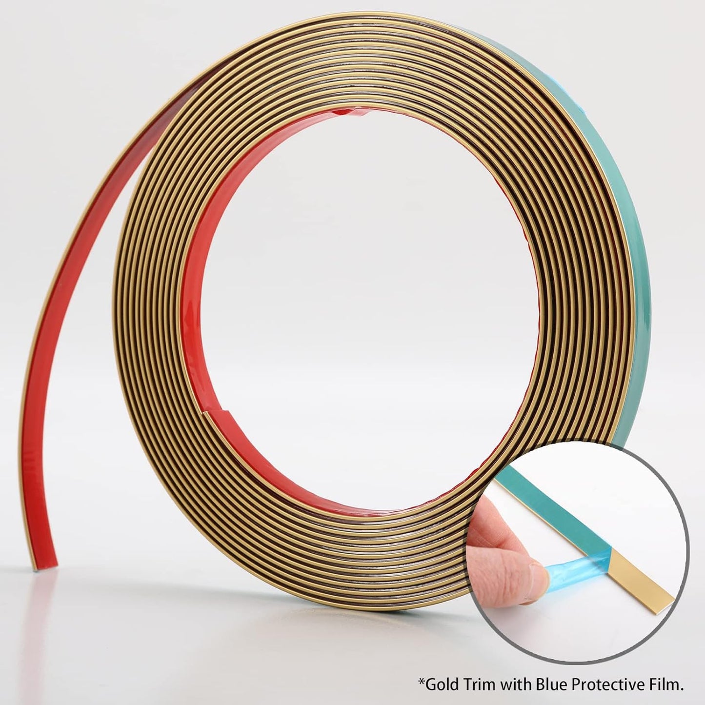 Molding Trim Peel and Stick / 0.4"W x 196.8"L / Matte Gold