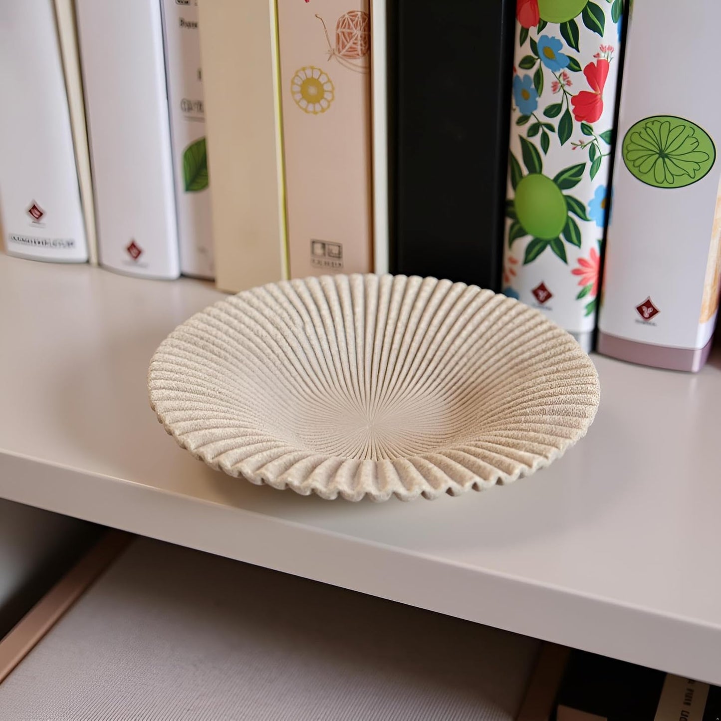 Decorative Bowl decor Tray / Beige-d / 7.87inch