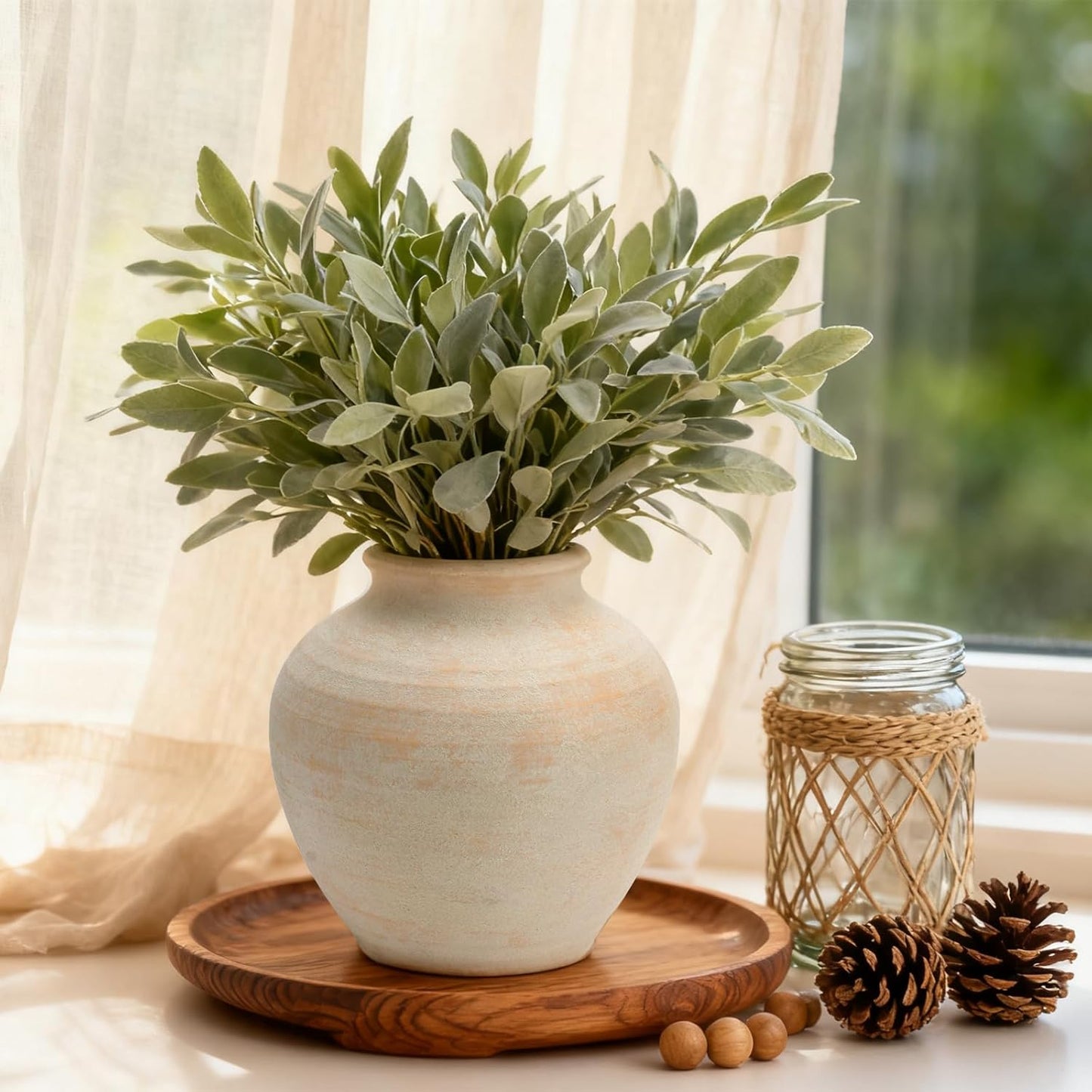 Ceramic Flower Vase Home Decor / 6.2"-white / 6.2 Inch