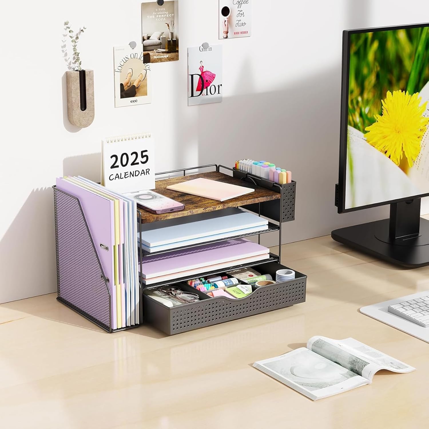 Desk Organizers and Accessories / Wood / 4T with Drawer