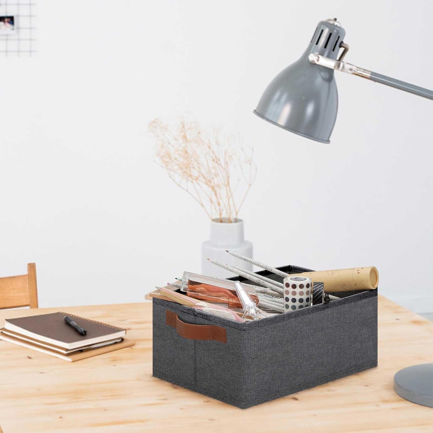 Storage Basket / Fabric Storage Bins / 11.8 x 7.87 x 5.11 / Small / Gray / Set of 6