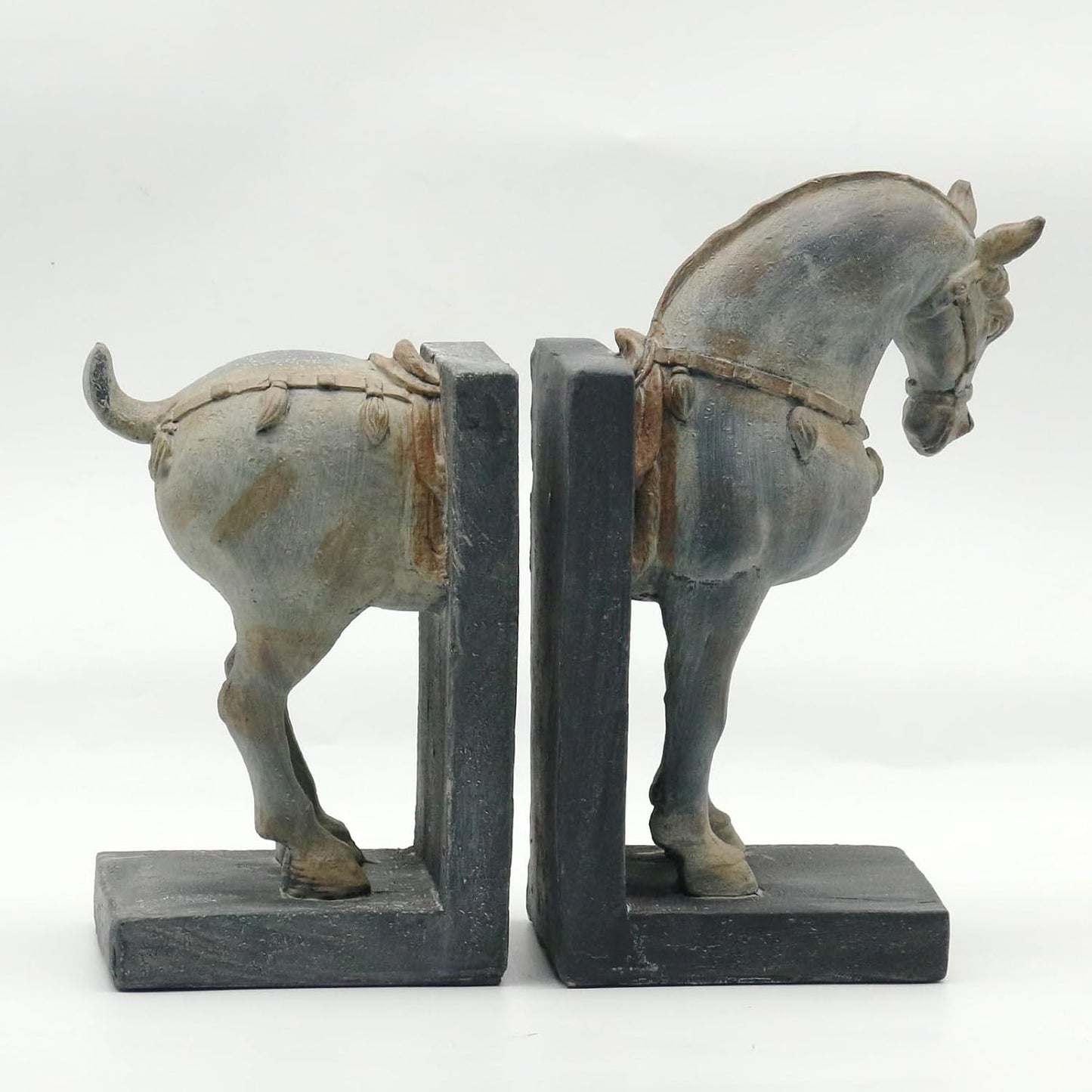 Decorative Bookends / Heavy Duty Non-Slip Book Holders / Tang Horse