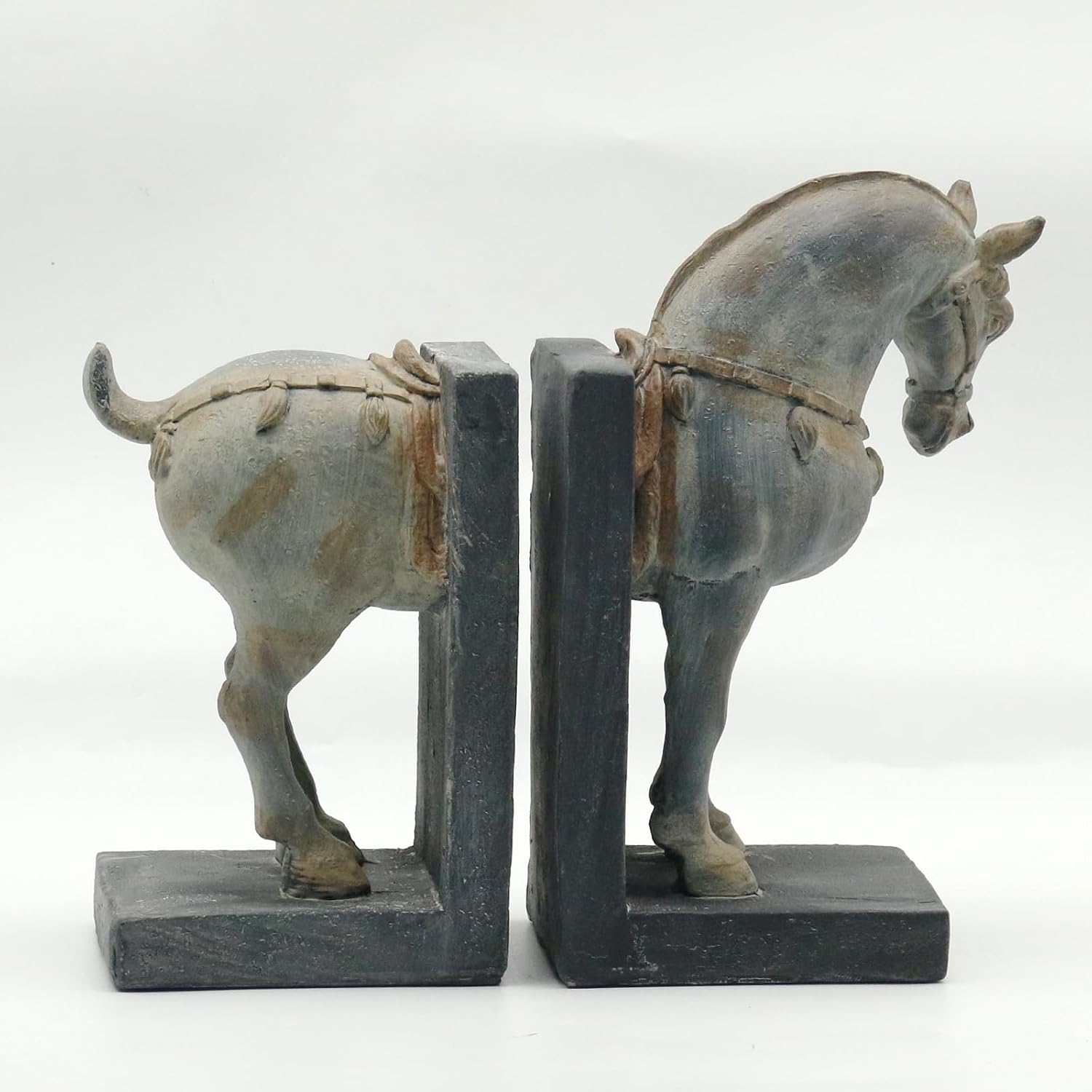 Decorative Bookends / Heavy Duty Non-Slip Book Holders / Tang Horse