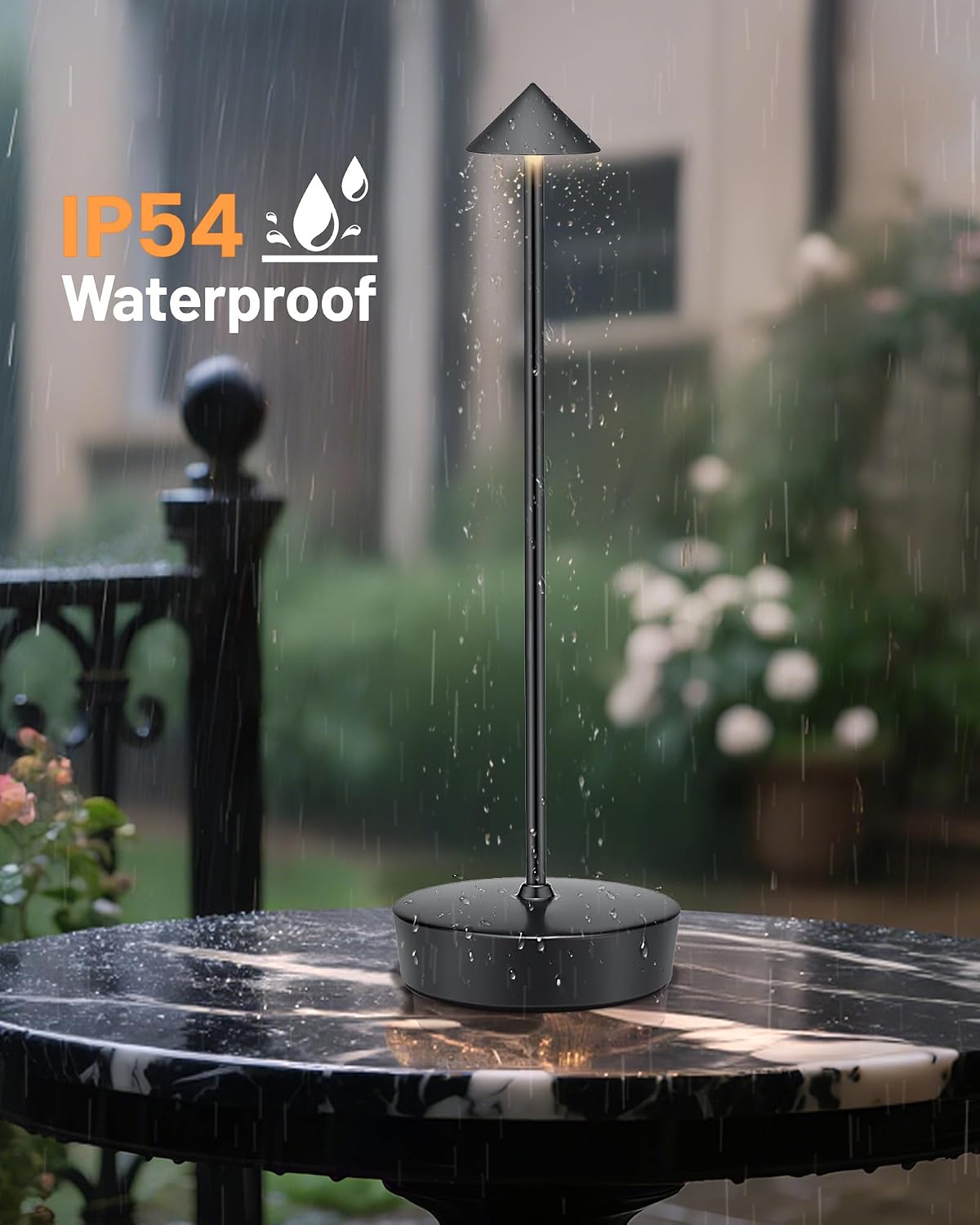 Cordless Led Table Desk Lamp 2 Pack, 7000mAh Battery Outdoor Table Light Waterproof for Restaurant Patio Camping Home