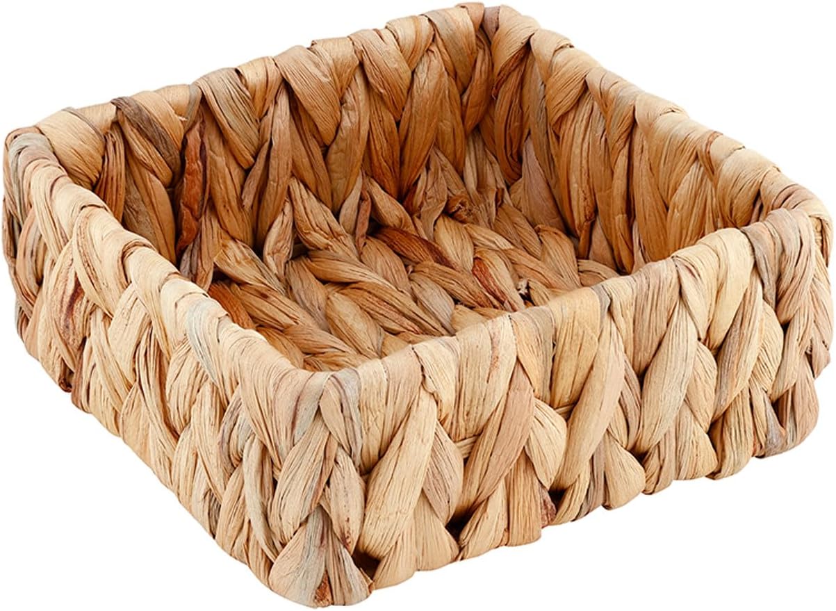 Handcrafted Woven Water Hyacinth Storage Basket for Napkins / Cocktail