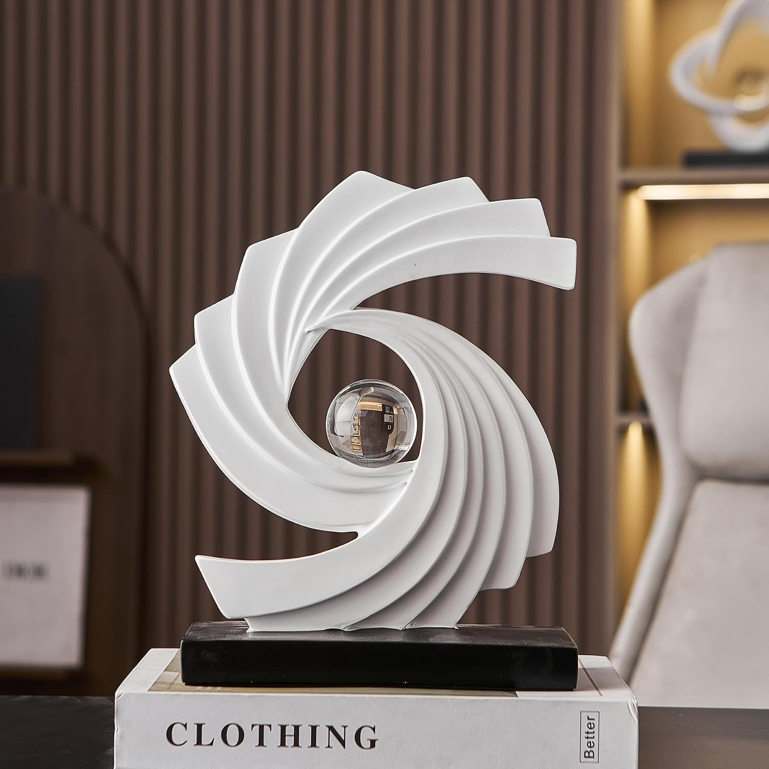 Abstract Art Statue / White