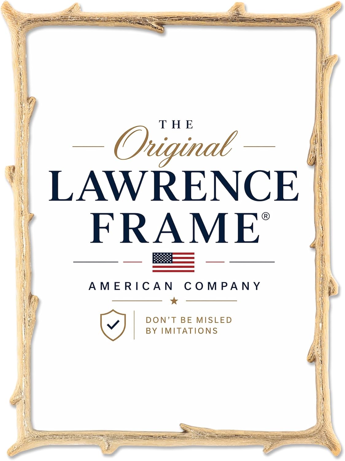 712557 Metal Natural Branch Design Picture Frame / Gold / 5 x 7