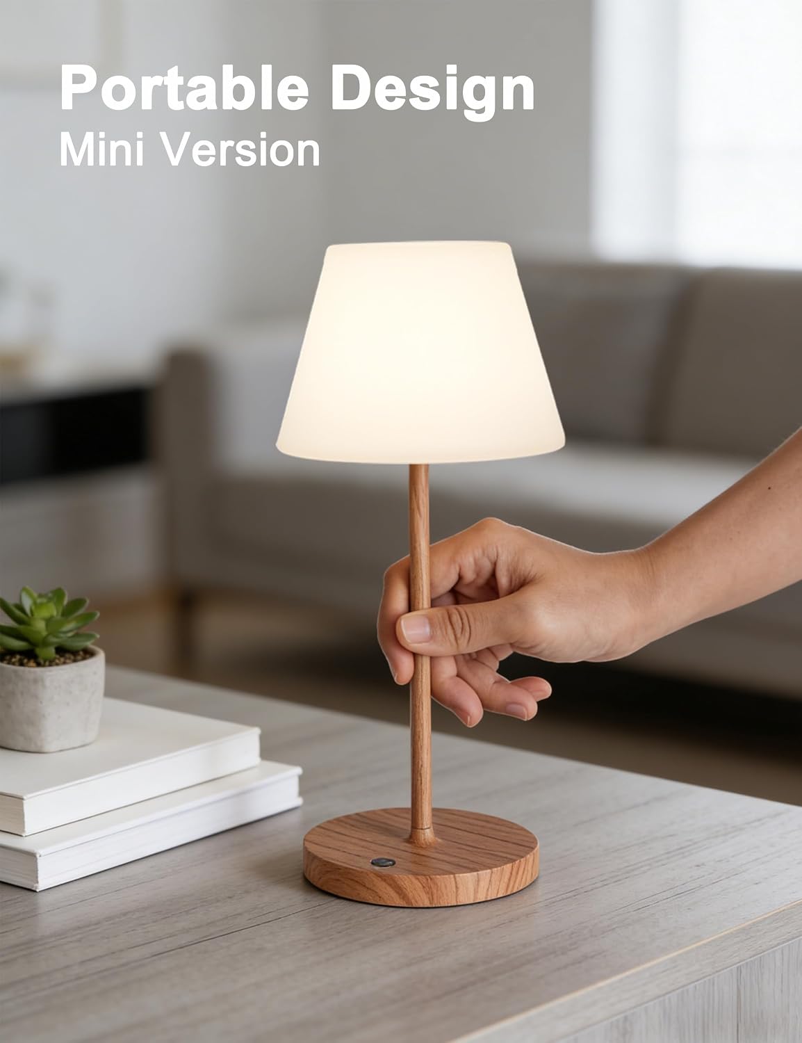 WEILAILUX Small Outdoor Table Lamp, Shower Lamp Waterproof (Mini Green) | Original Design, Cordless Rechargeable