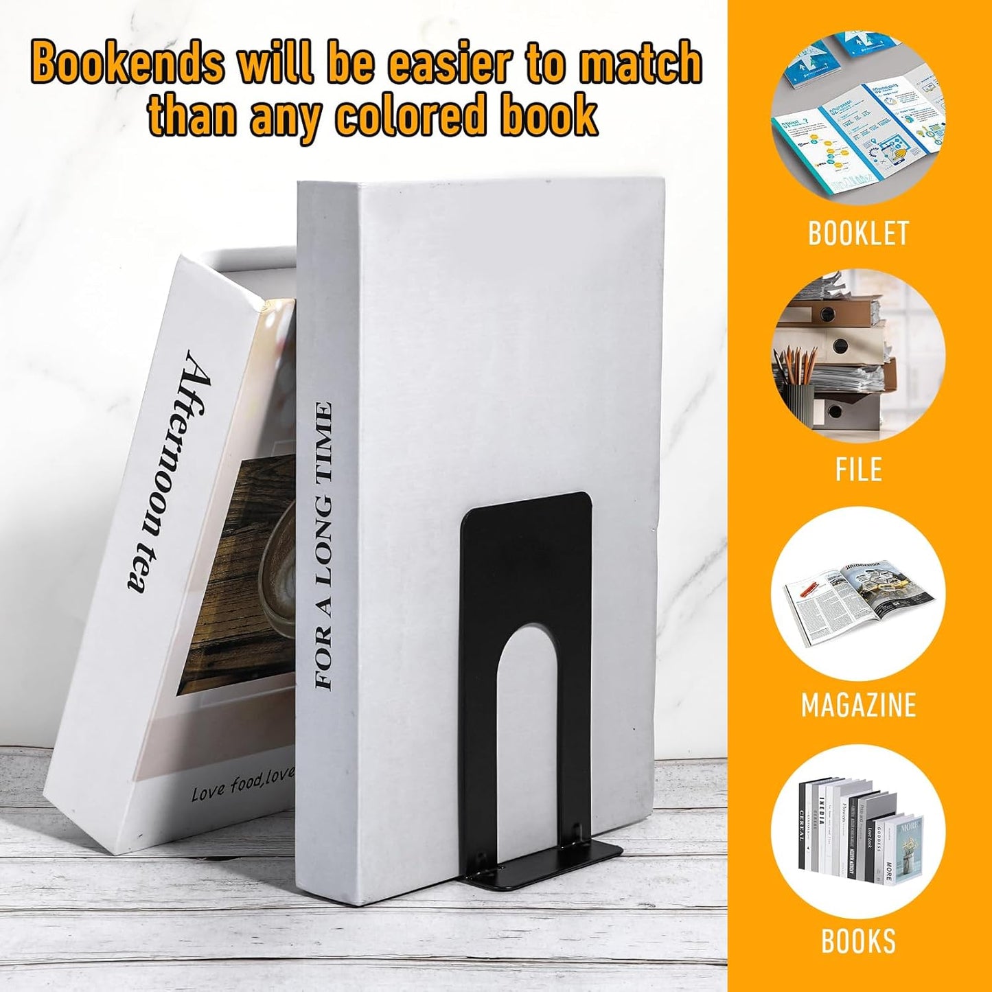 10 Pairs Metal Book Ends