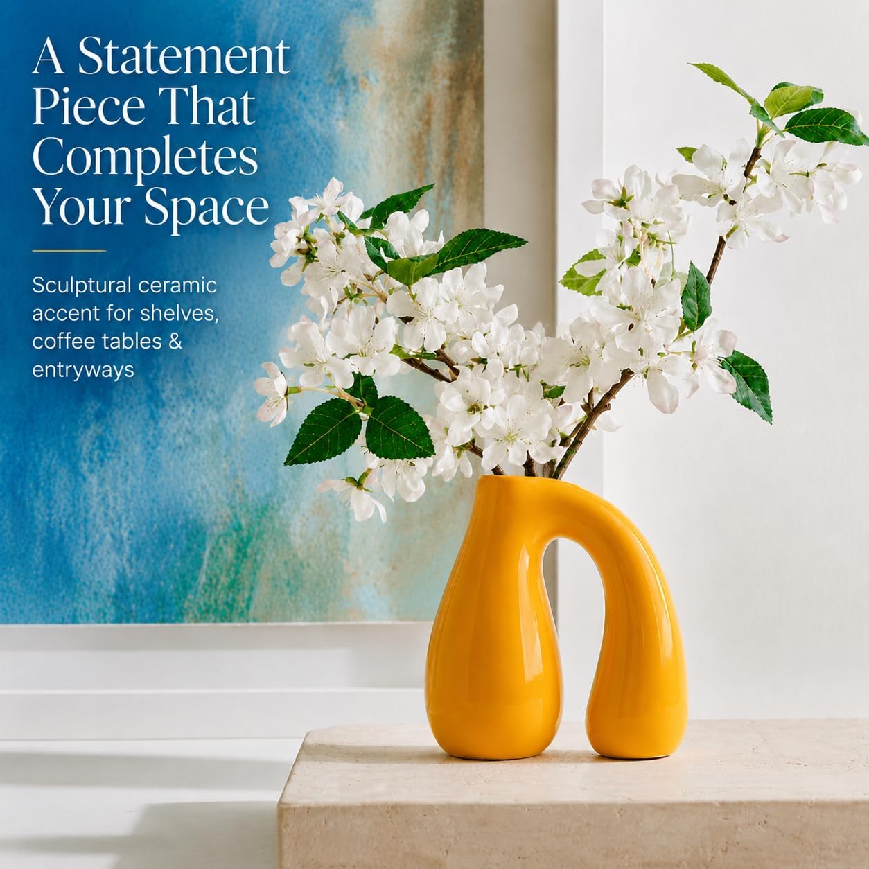 Ceramic Decorative Vase / Yellow