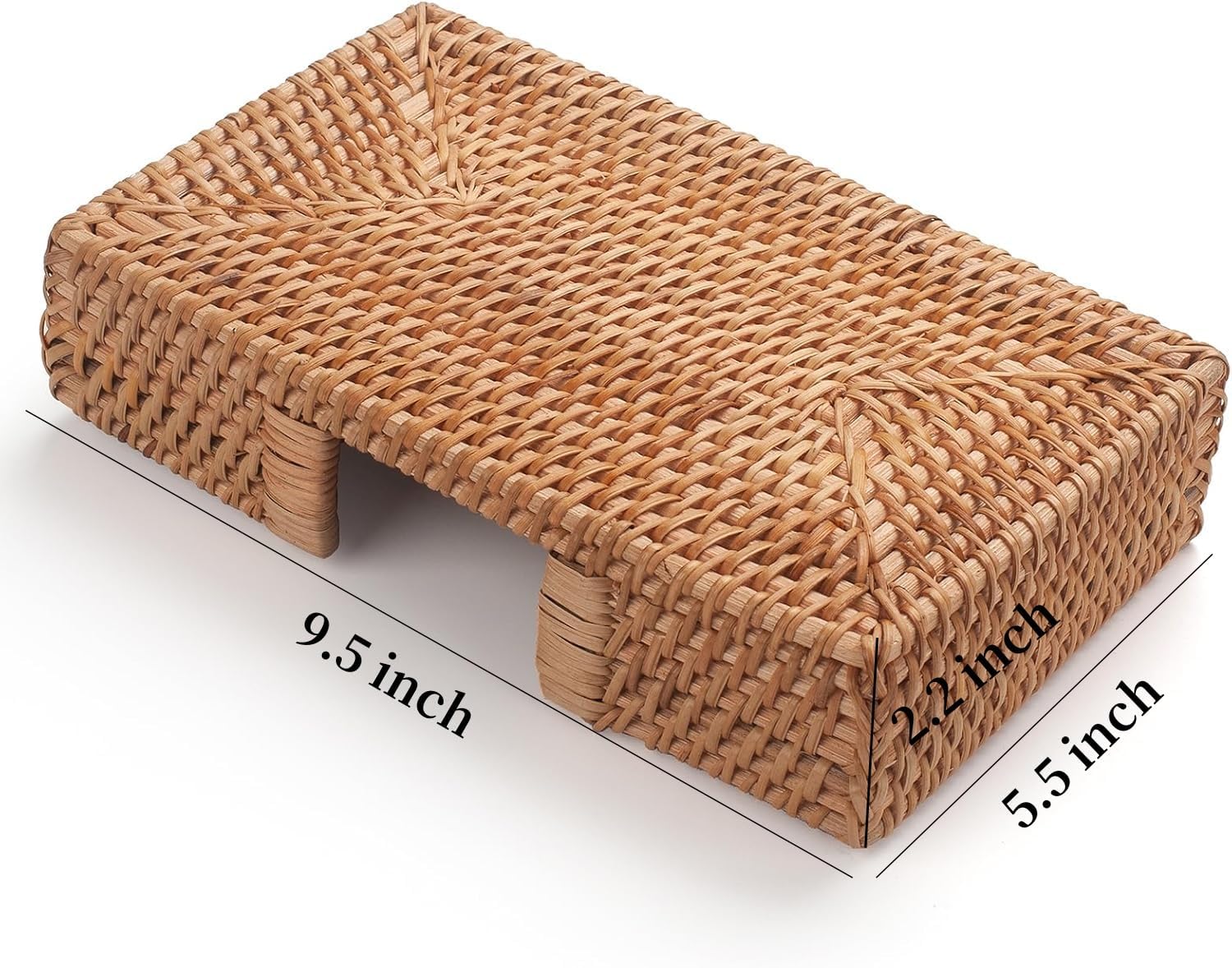 Wicker Napkin Basket / 9.5 x 5.5 x 2.2