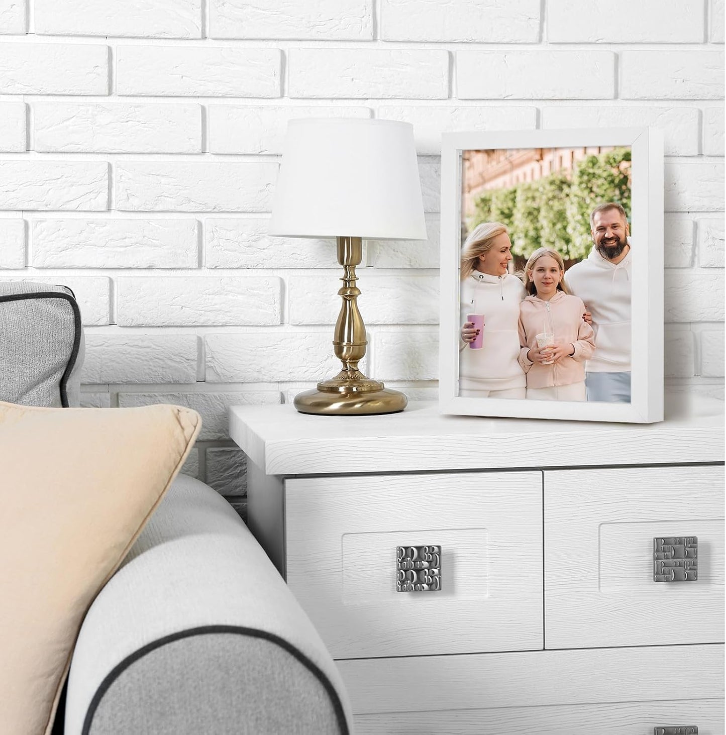 Muzilife 8x10 Shadow Box 3D Picture Frames, Wood & Glass, 3 Pack, White | FSC-Certified MDF | With Stand | Tabletop or
