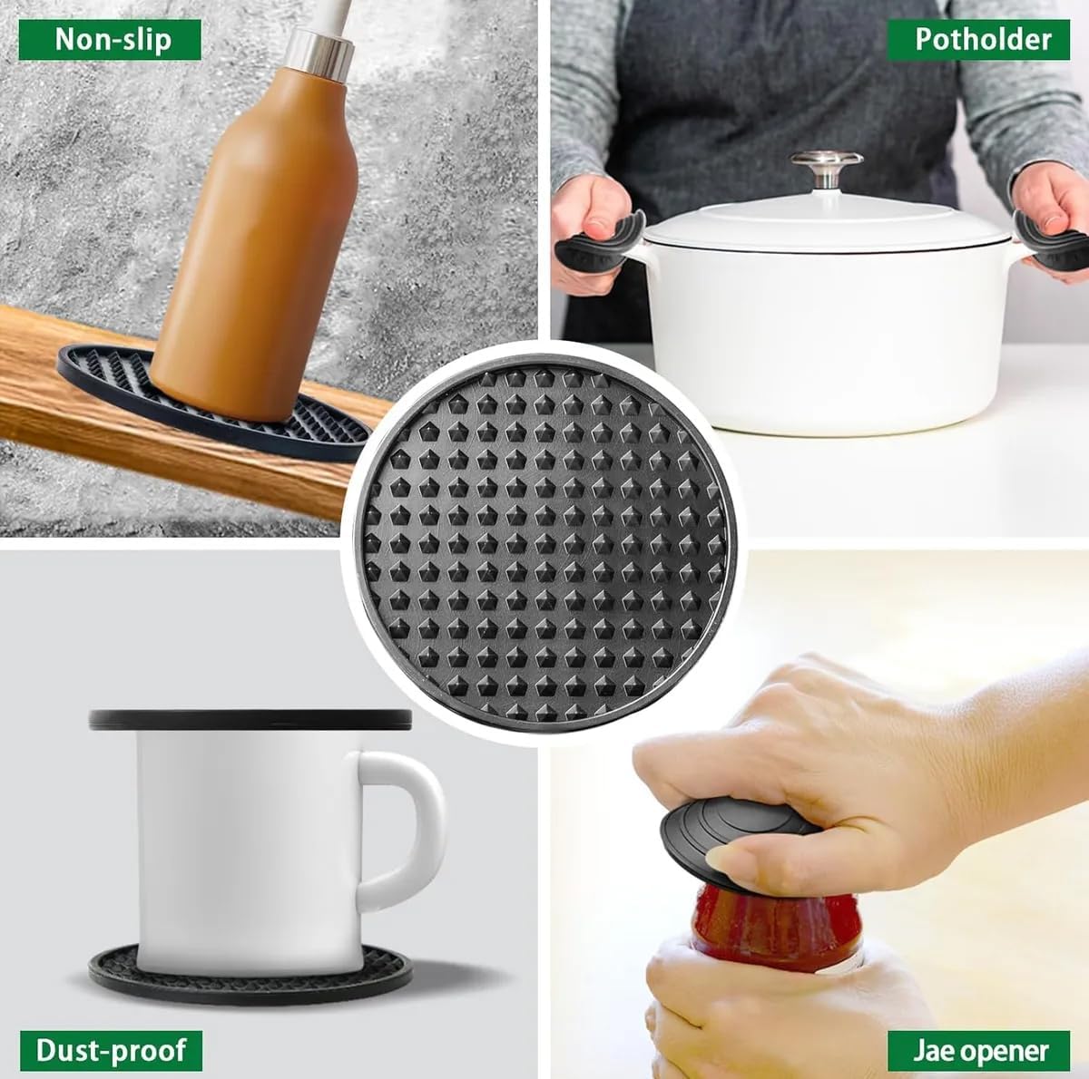 Holder / Anti Slip Coaster Sets / Set of 6