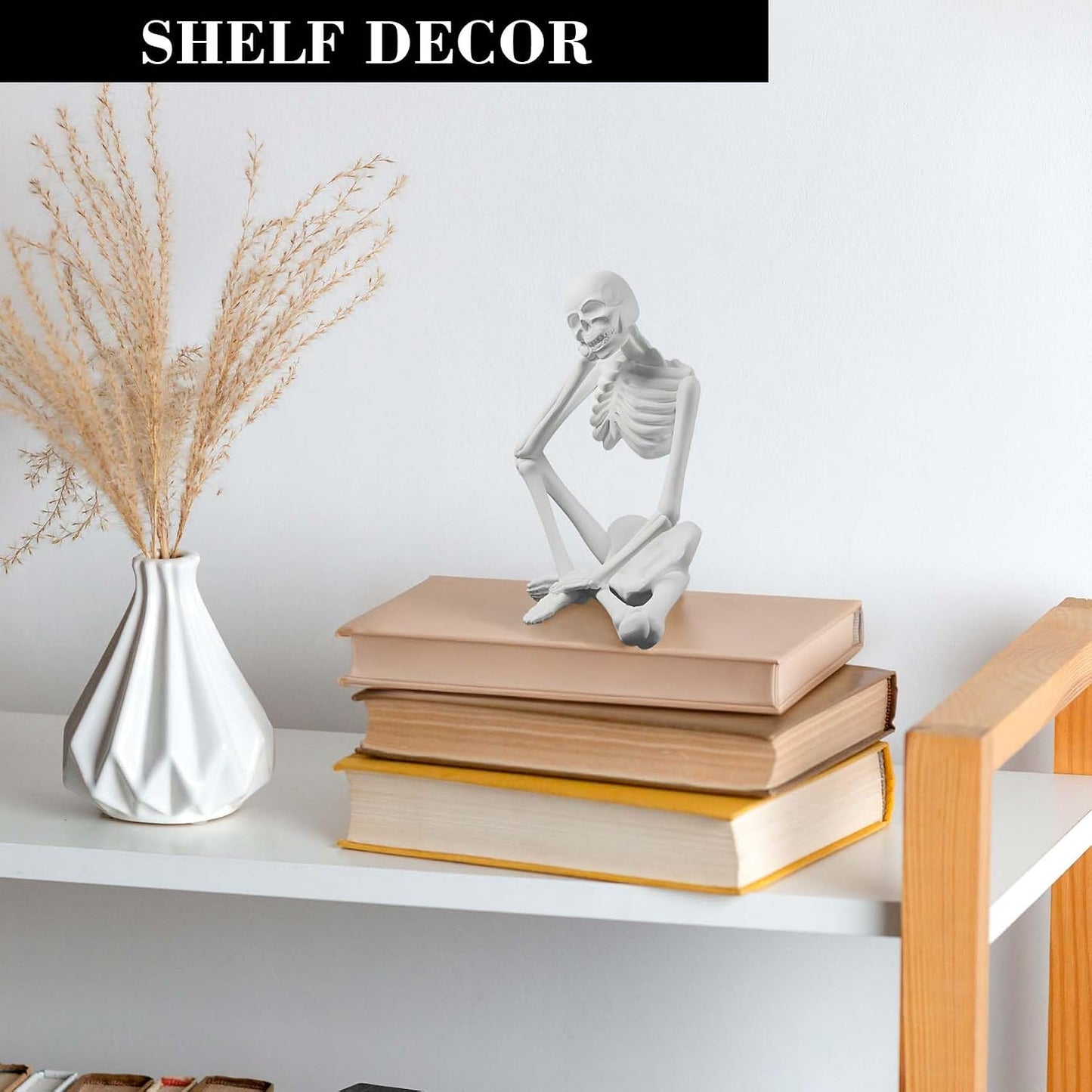 Thinker Statue Decor / White