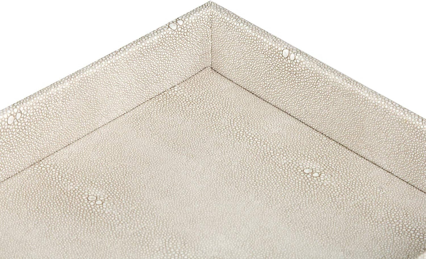 Vanity Tray / Dresser Jewelry Tray / Light Grey Shagreen / 10.2 x 8.4 x 1.8