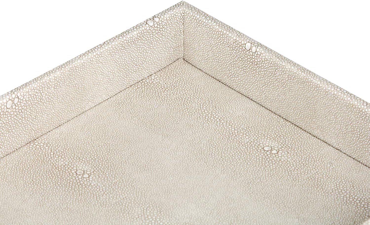 Vanity Tray / Dresser Jewelry Tray / Light Grey Shagreen / 10.2 x 8.4 x 1.8