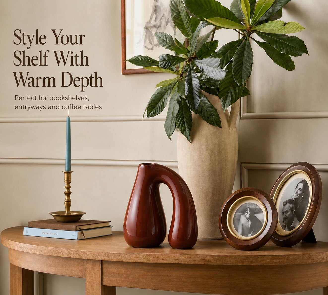 Ceramic Decorative Vase / Brown