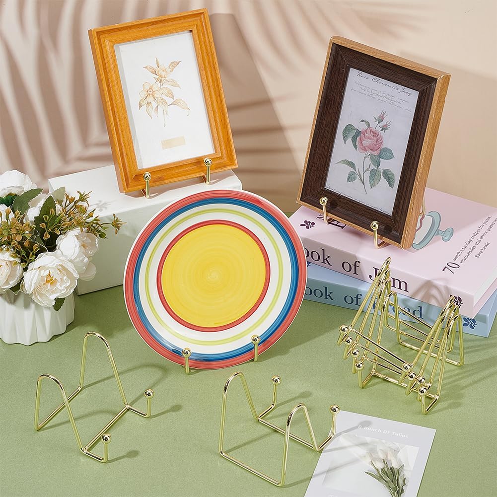 Plate Holder / Gold / 3 Inch / Set of 16