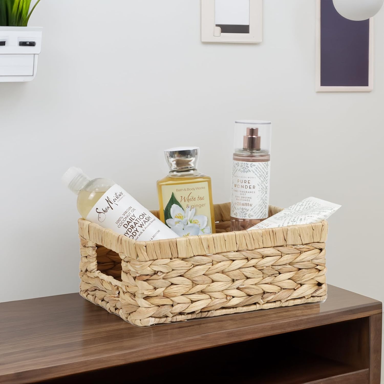 Wicker Baskets / Rattan Woven Basket for Storage / Water Hyacinth / Small