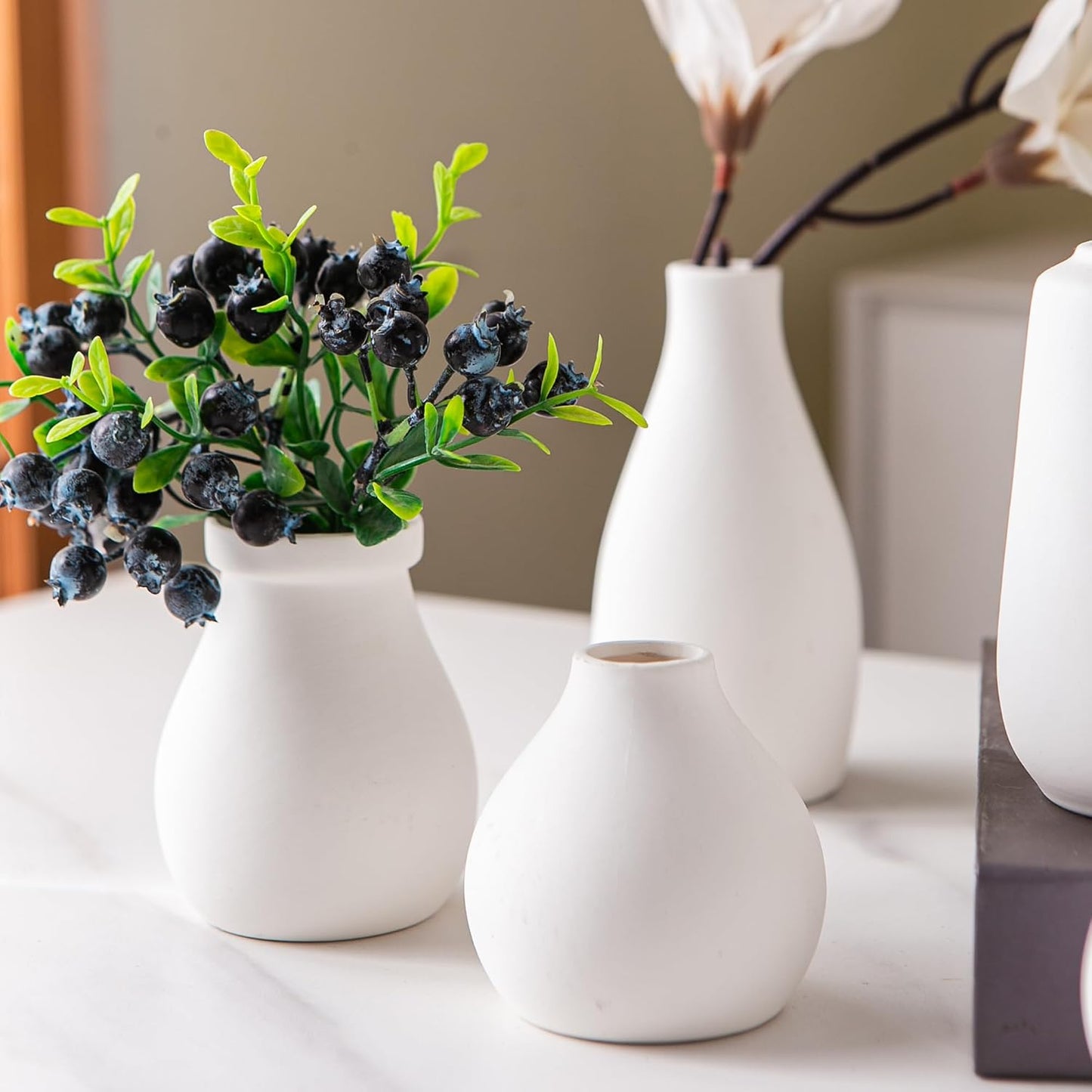 Ceramic Bud Vase / White / Set of 12