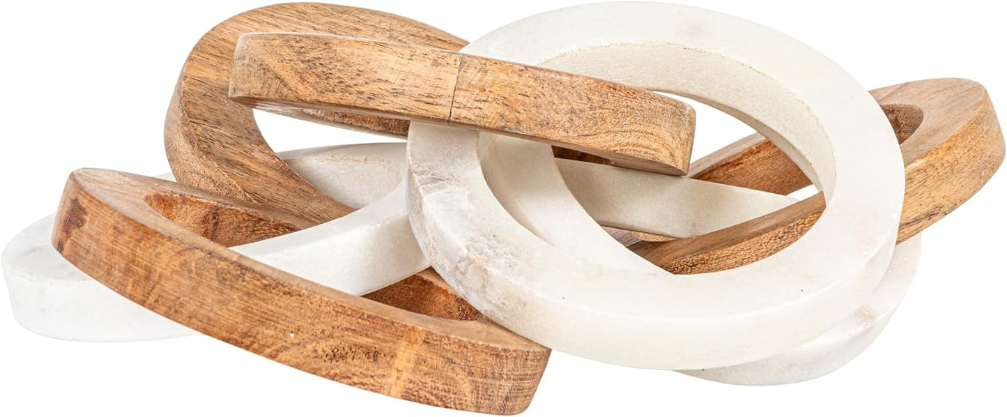 Acacia Wood and Marble Chain