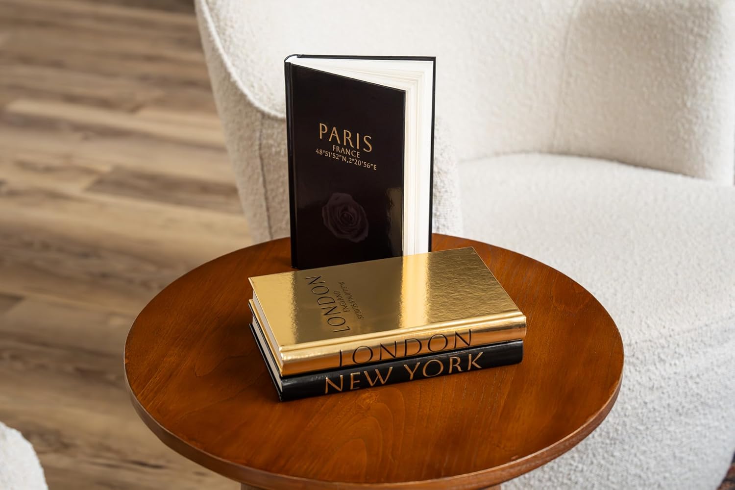 Decorative Hardcover Display Faux Books / Black and Gold