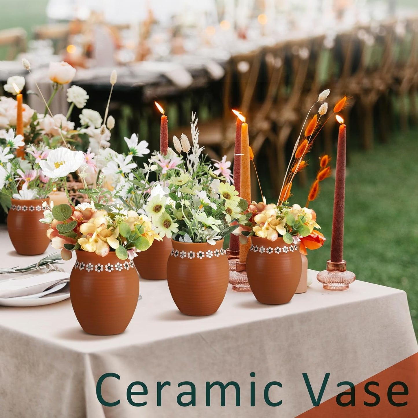 16oz Cantaritos De Barro Mexicanos Terracotta Vases Sets Mexican Ceramic Vases / Set of 6