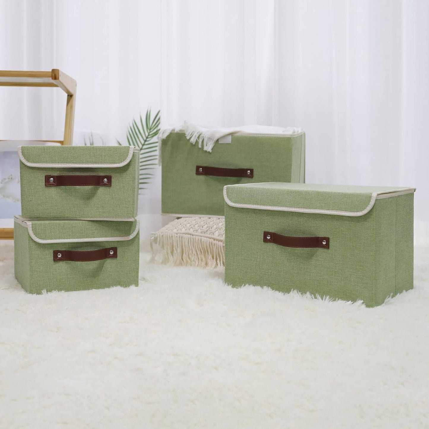 Storage Bin / Lid Storage Boxes / Small / Mint Green