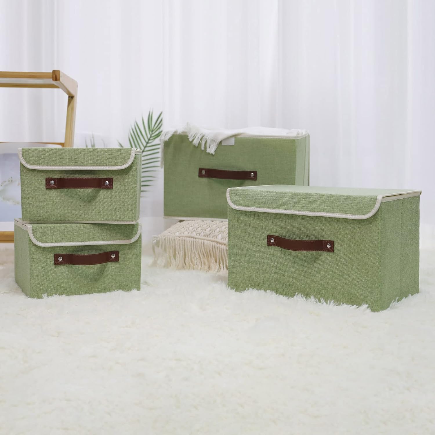 Storage Bin / Lid Storage Boxes / Small / Mint Green