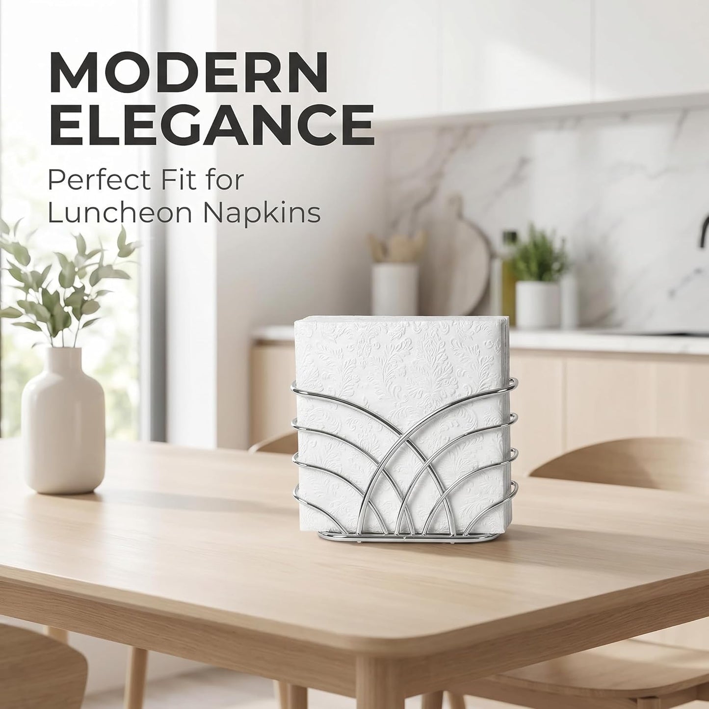 Napkin Holder / Q - Luncheon Napkin Holder - Silver / Luncheon Napkin Holder