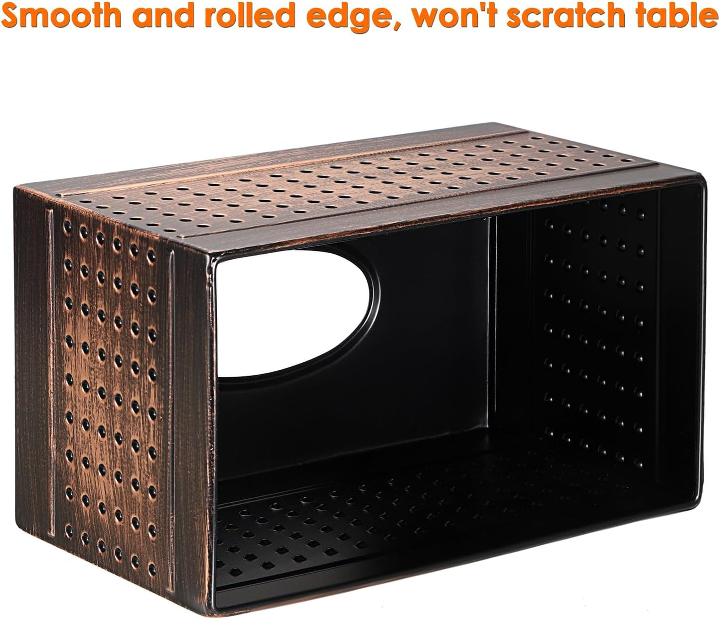Tissue Box Cover Sturdy Galvanized Iron Rectangular Tissue Box / Large
