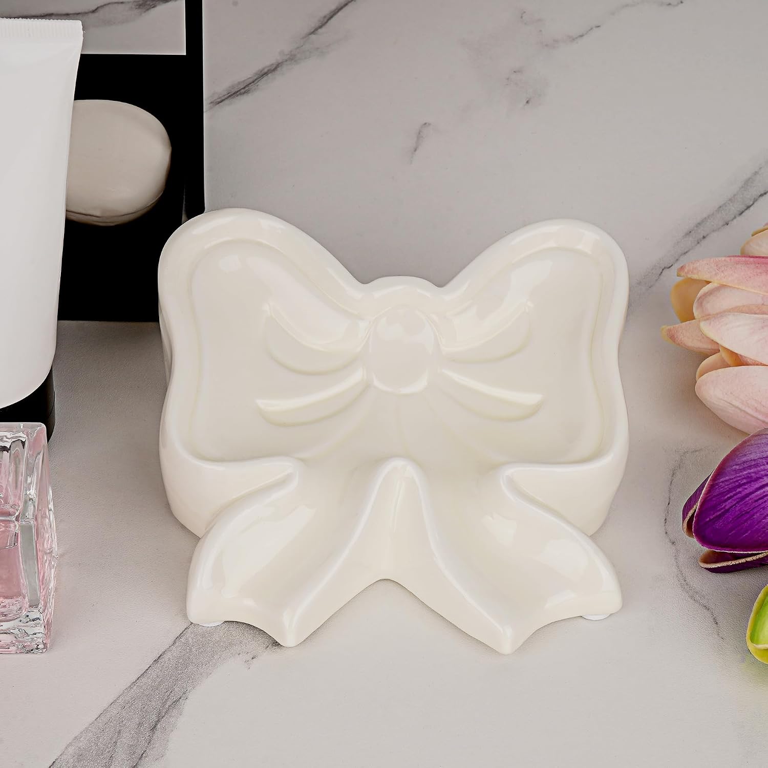 Ceramic Soaps Dish / White
