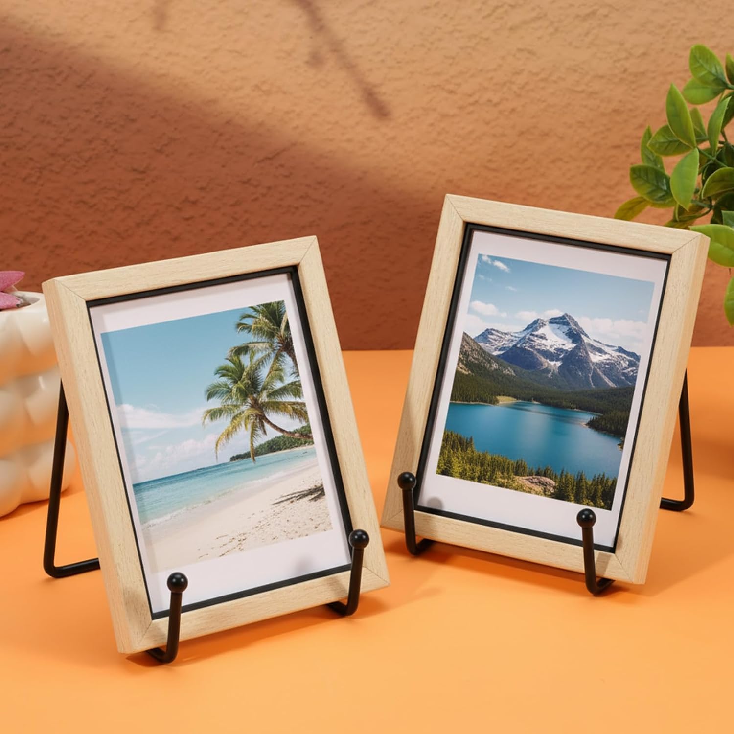 Metal Plate Holder Picture Stand for Picture / Black / 4.5 Inch / Set of 18