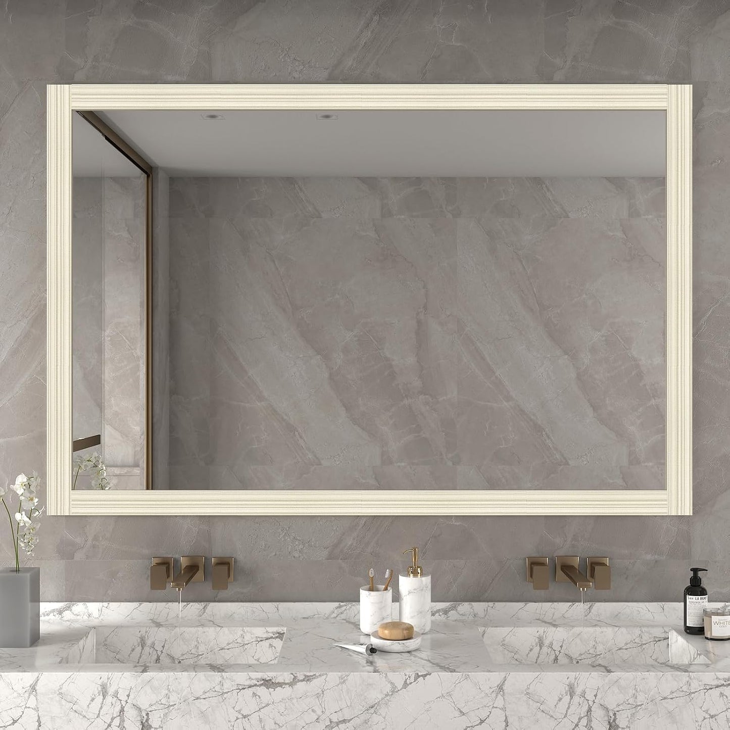 Grasscloth Wallpaper Border Peel and Stick Removable Wall Border Trim Self / 3 x 590 / Beige