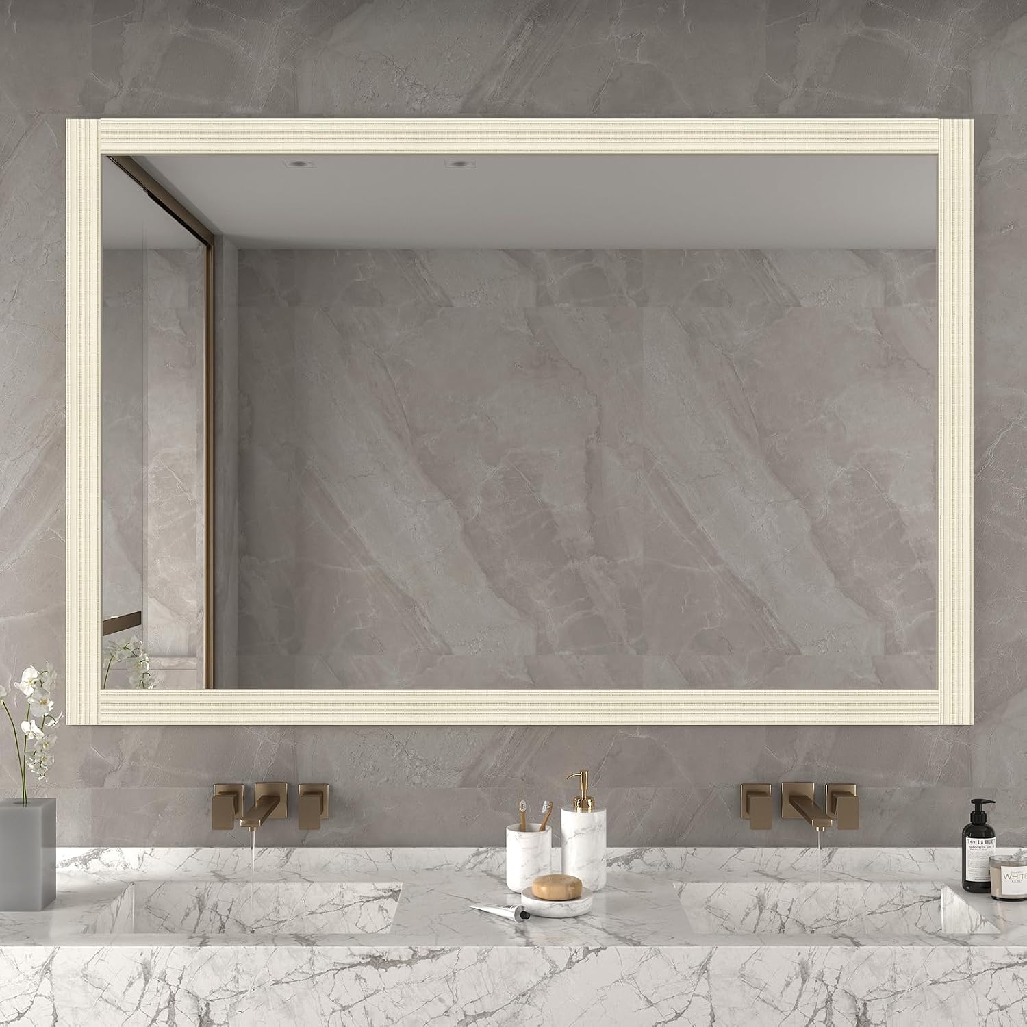 Grasscloth Wallpaper Border Peel and Stick Removable Wall Border Trim Self / 3 x 590 / Beige