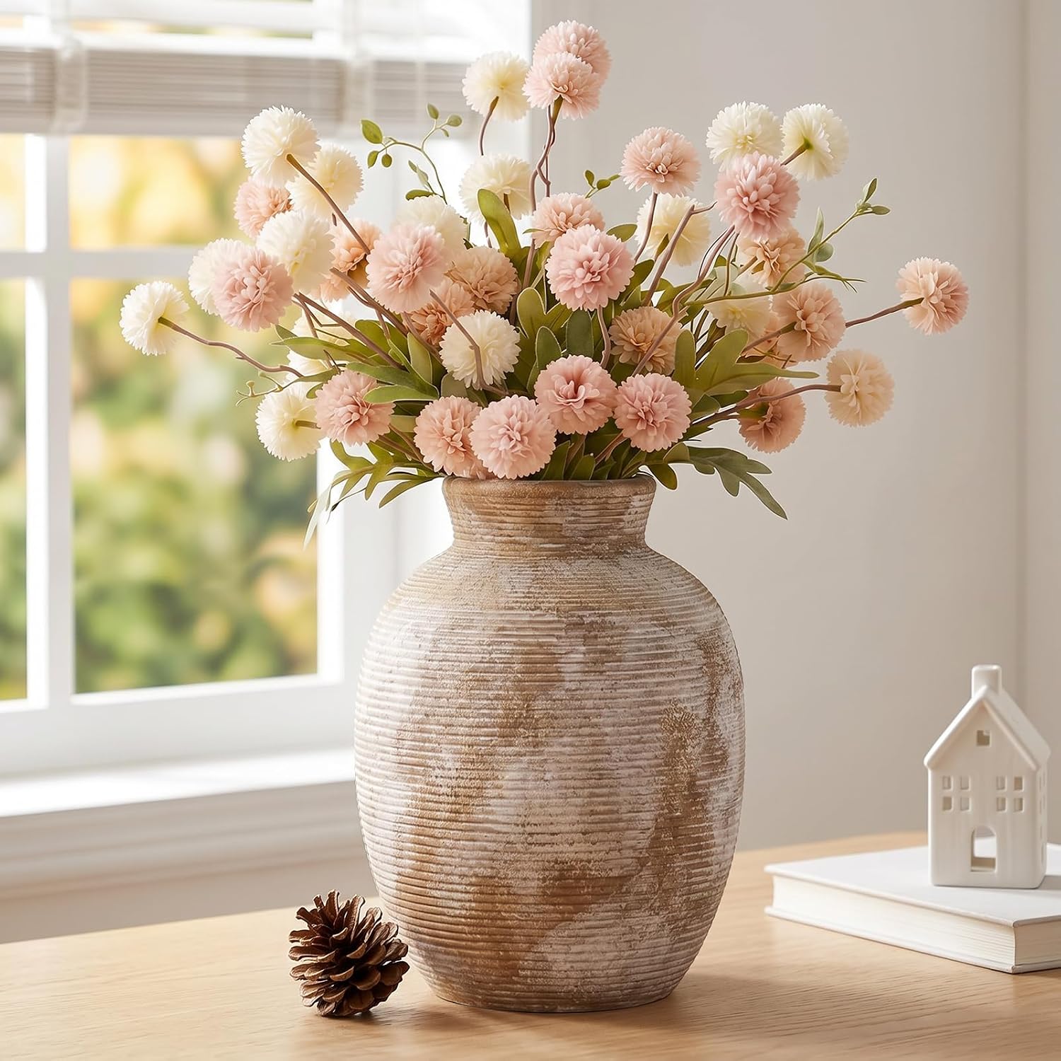 Ceramic Flower Vase / 1-terracotta/8 / 7.9 Inch