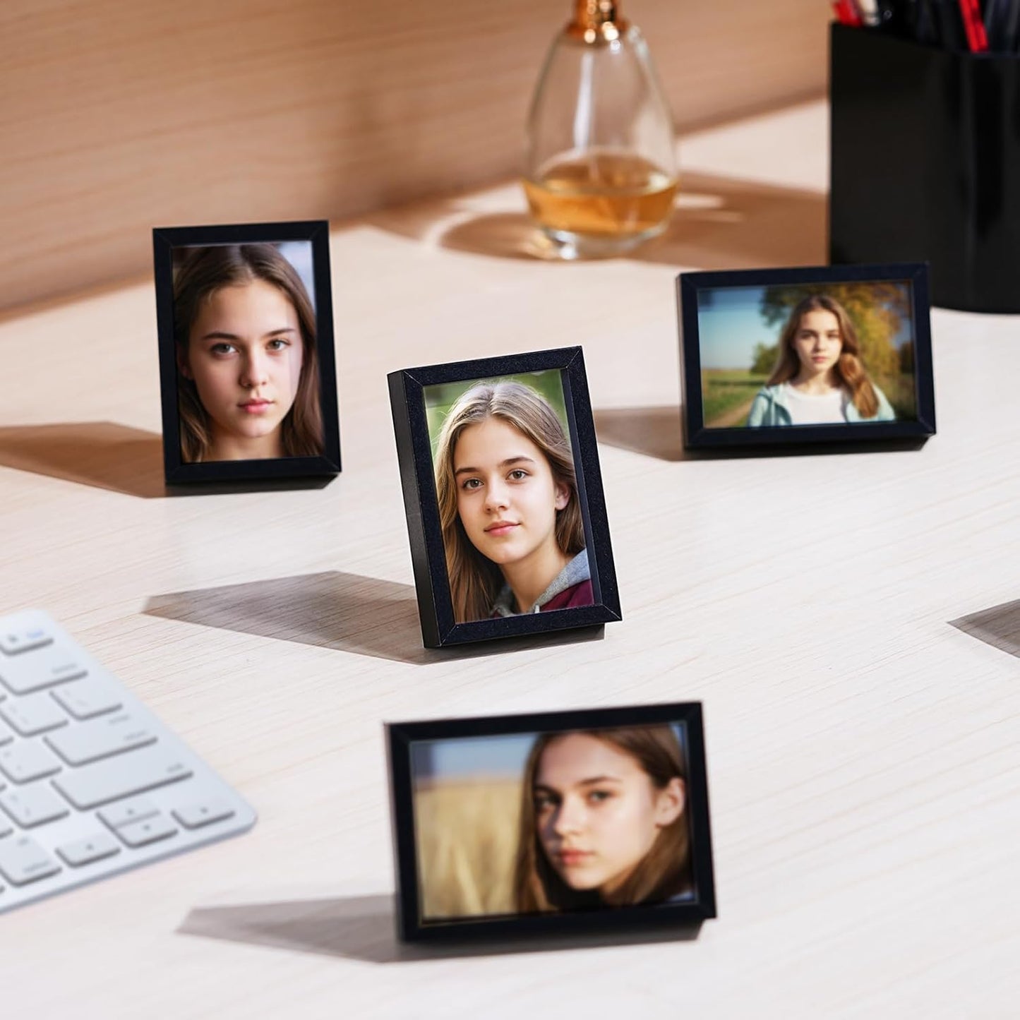 Small Picture Frames / Black / 2 x 3 / Set of 6