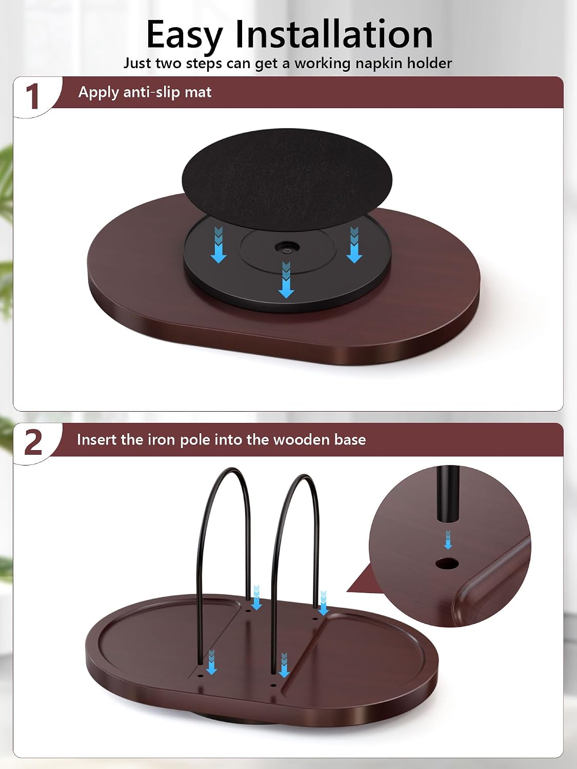Rotating Napkin Holder / Walnut