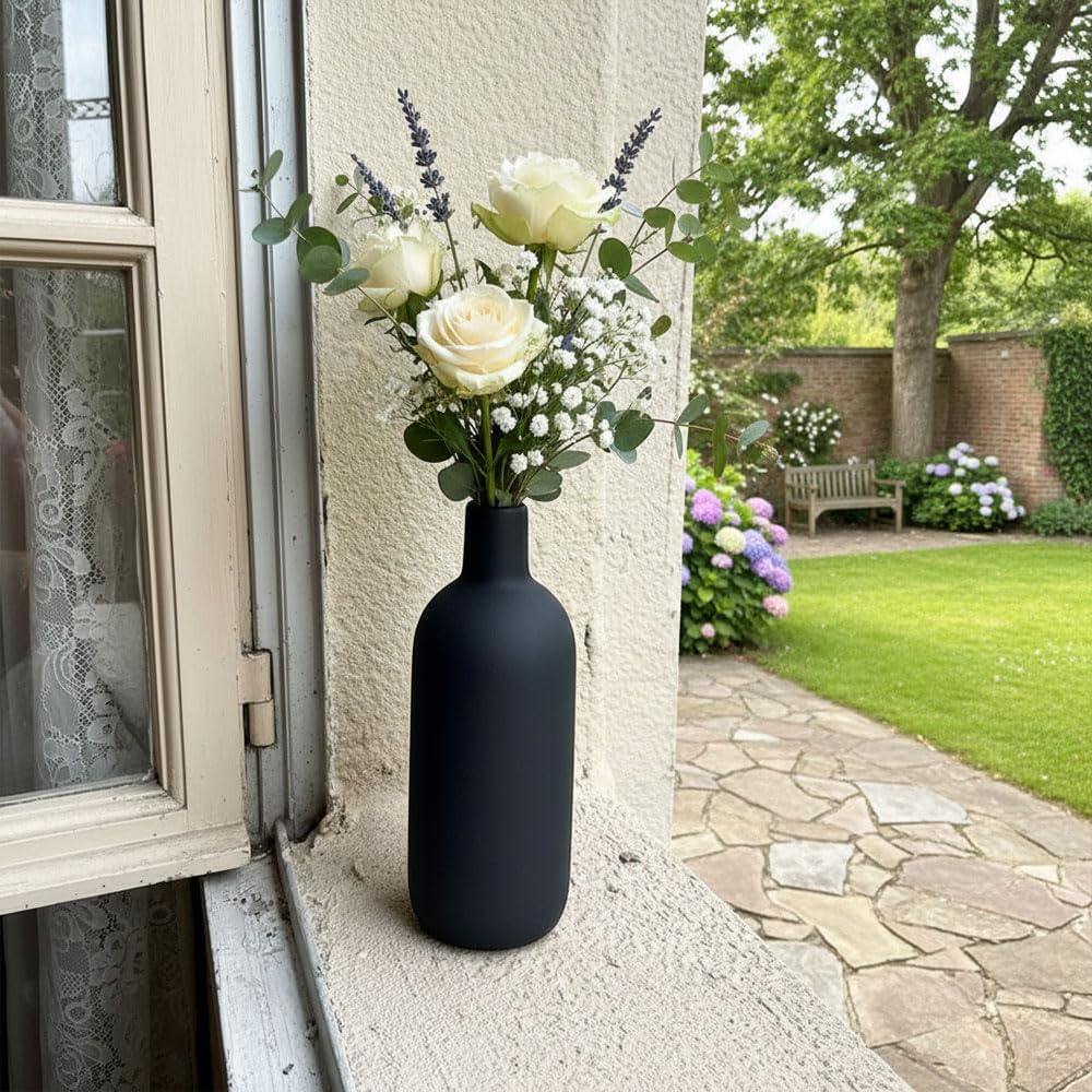 Ceramic Vase / Boho Aesthetic Flower Vases / Neutral Mix / Set of 3