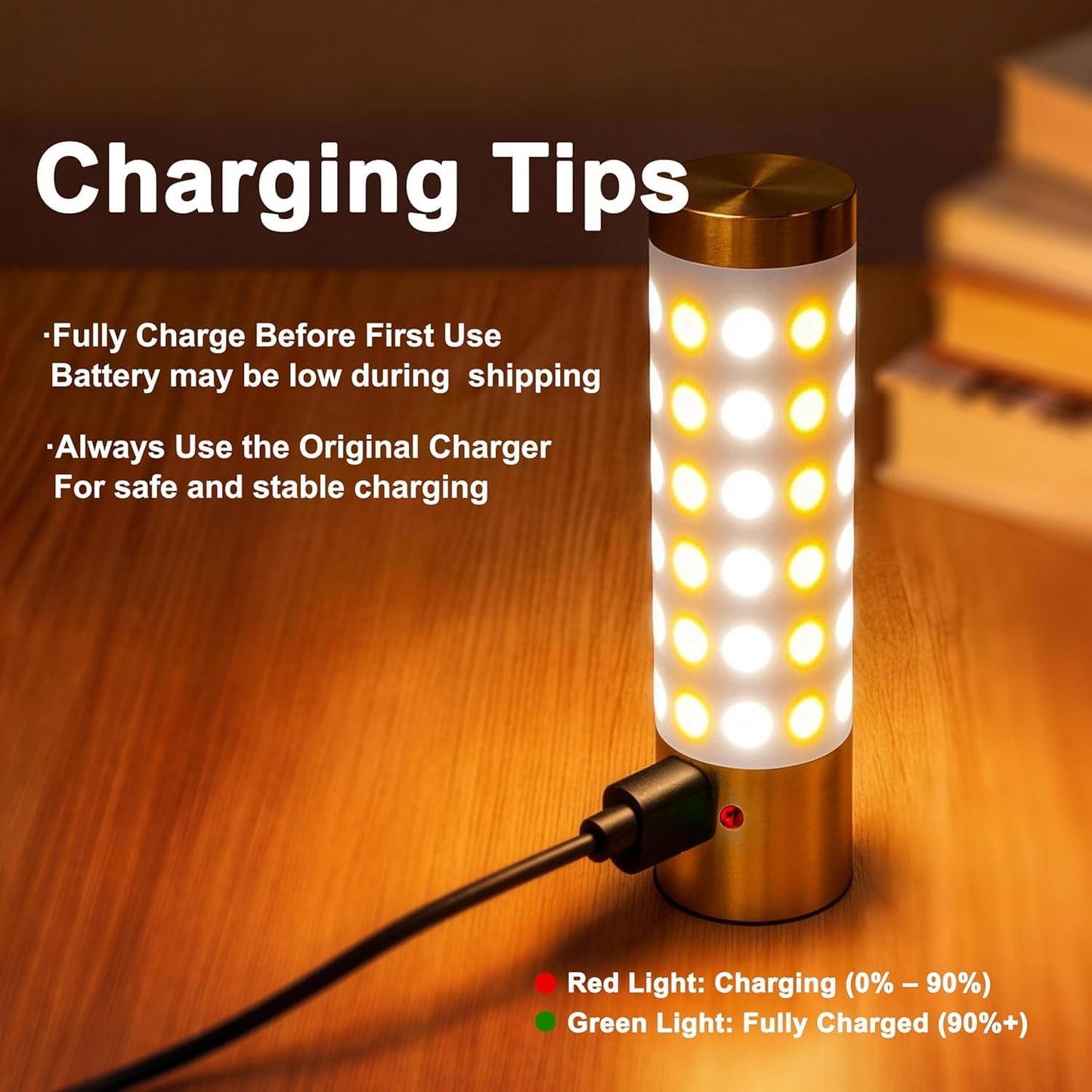 17.5" Cordless Table Lamp – Battery Operated Lamp & Rechargeable Lamp & Dimmable with Detachable Magnetic Bulb, Marble