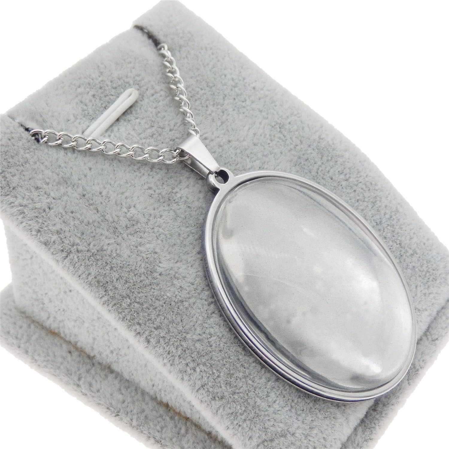 Oval Stainless Steel Bezel Tray Blank Pendant / Set of 10