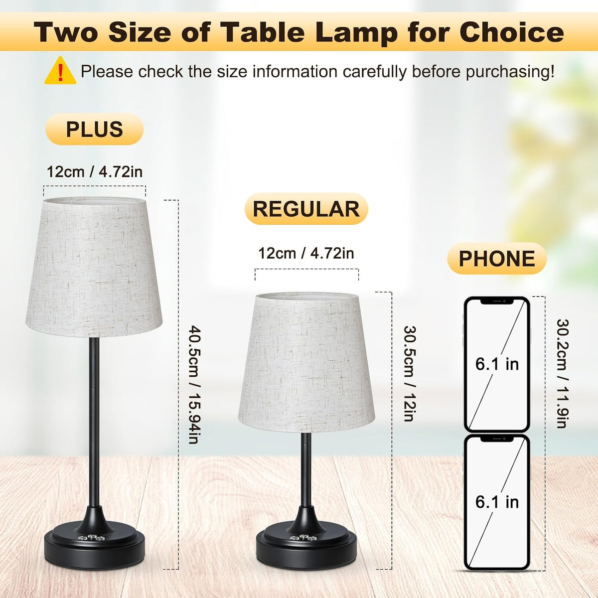 Wowag Cordless Table Lamp Rechargeable,5000mAh Battery Operated Desk Lamp,3 Colors & 7 RGB Stepless Dimmable,Touch